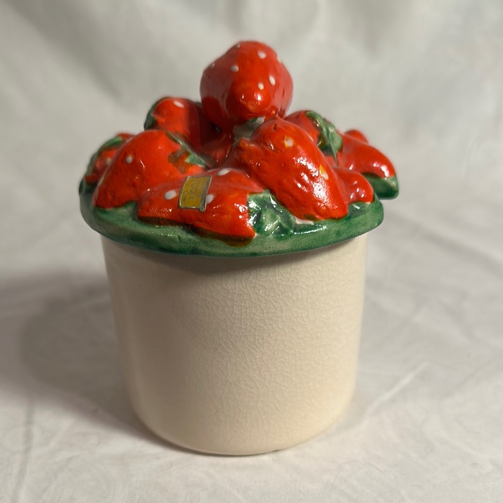 Strawberry Ceramic Strawberry Jam Jar Label Our Own Import Japan
